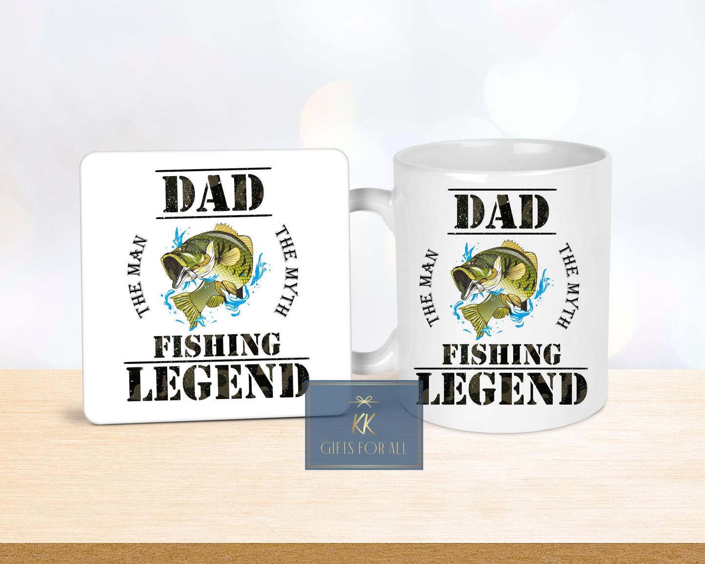 Fathers Day Gift, Dad The Man The Myth The Fishing Legend, Dad's Birthday, Fishing Gift For Dad, Dad's Fishing Mug