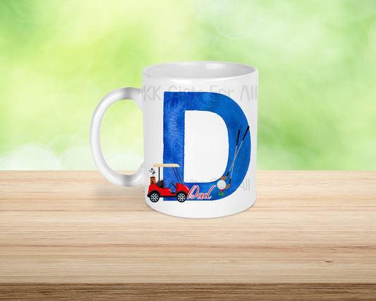Dad Golf Mug, Dad Birthday Gift, Gifts For Him, Fathers Day Gift For Golf Lover, Golfer Gift Idea, Mug & Coaster Gift Set, Personalised Gift