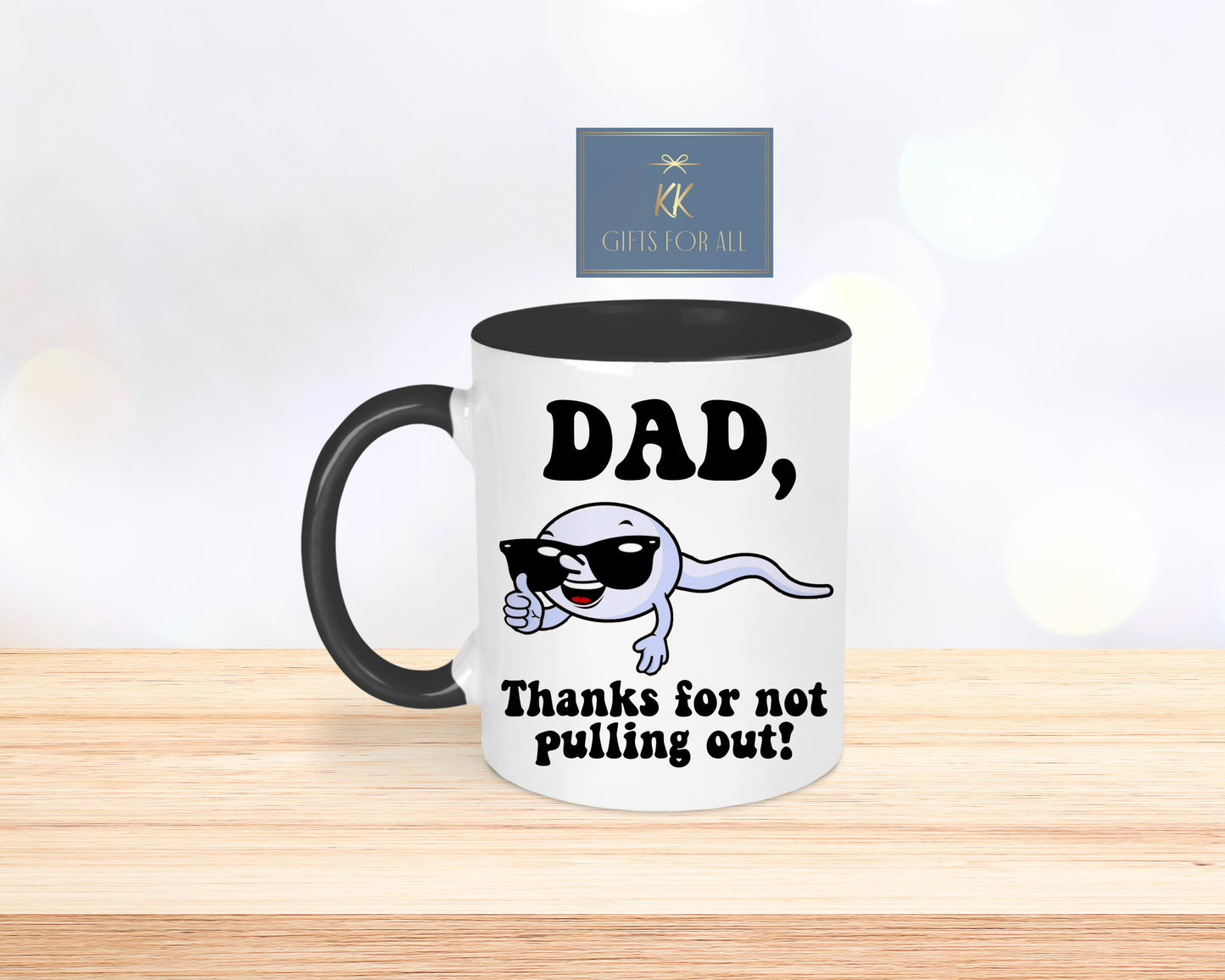 Rude Gift For Dad, Gift For Dad With a Sense Of Humour, Mug & Coaster Gift Set, Dad Humour Gifts