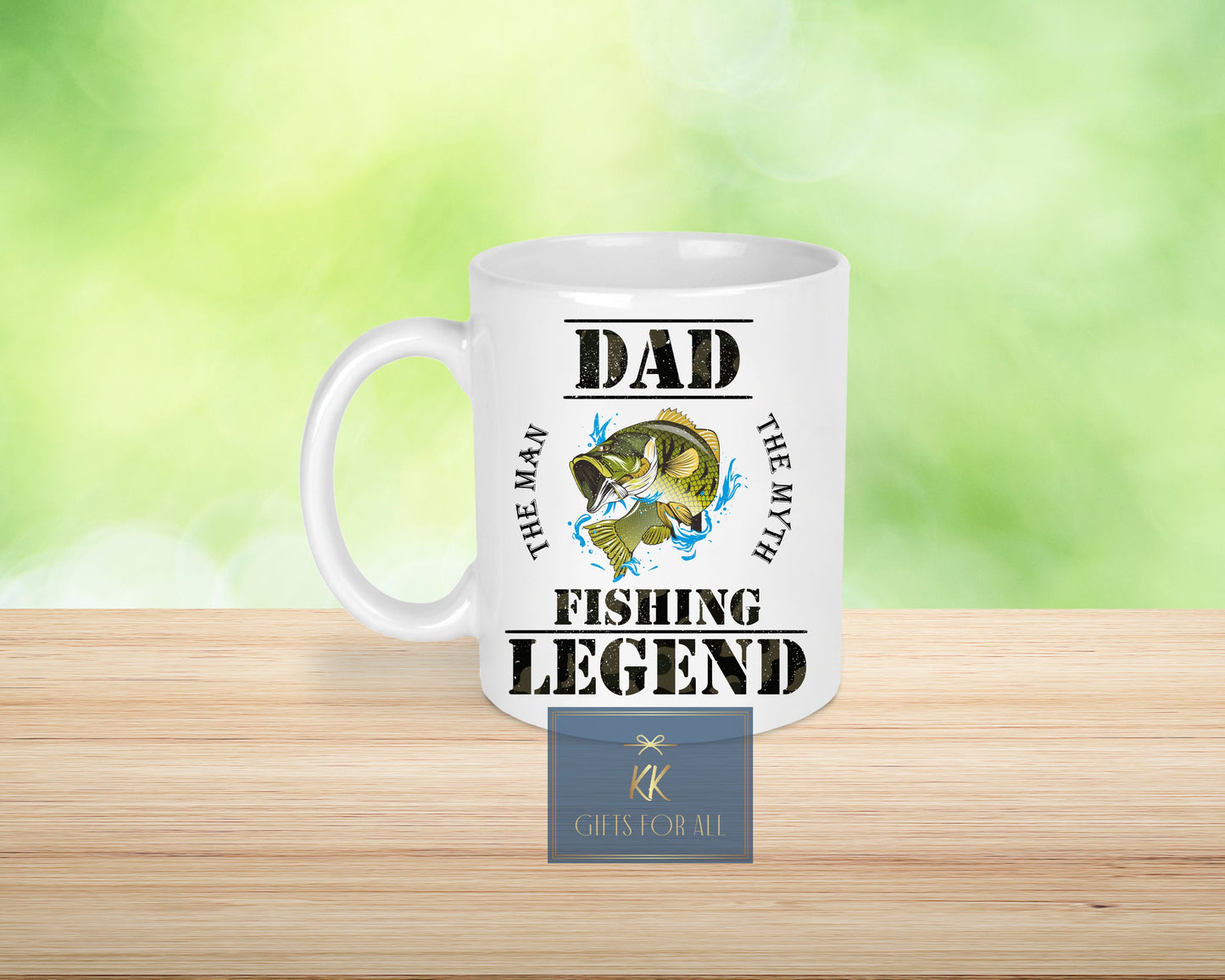 Fathers Day Gift, Dad The Man The Myth The Fishing Legend, Dad's Birthday, Fishing Gift For Dad, Dad's Fishing Mug