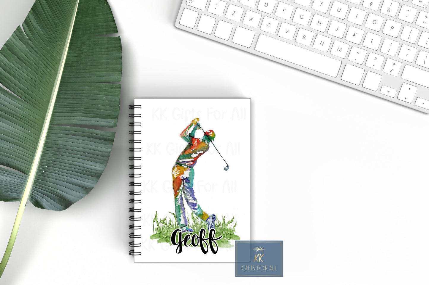 Golfer Notebook, Personalised Gifts For Him, Gift For Male Friend, Birthday Gift For Male, Personalised Notepad, Golfer Gift, Golfing