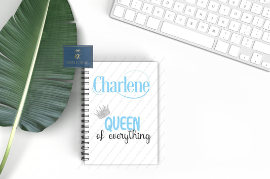 Queen Notes, Choice of 3 colours, Crown Notebook, Gift For Mum, Birthday Gift For Her, Personalised Notepad, Leaving Gift, Divorce Gift Note