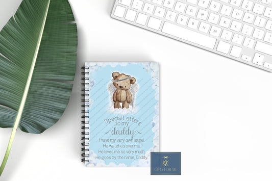 Letters to Heaven Notebook, Mourning Notes, Grieving Gift, Thinking Of You, Bereavement Book, Personalised Notepad, A5 Angel Notes