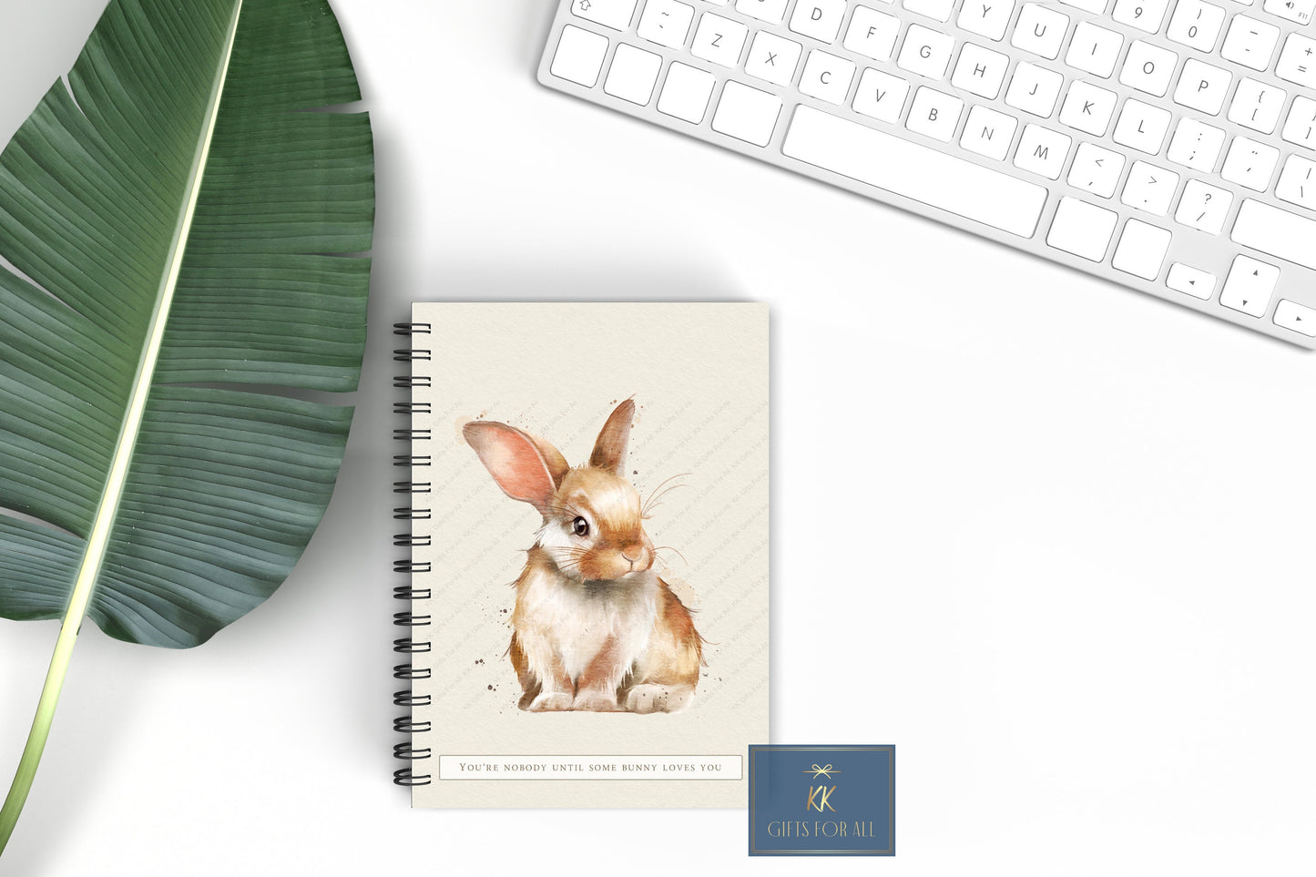 Bunny Notebook, Gift For Mum Birthday, Thank You Gift For Her, Personalised Notepad, A5 Lined Notes, Year Of The Rabbit, Bunny Rabbit Gifts