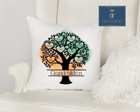 Personalised Cushion, Family Tree Cushion, Sentimental Keepsake Gifts
