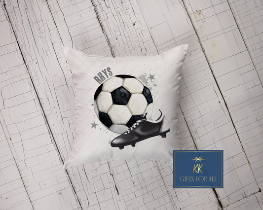 Personalised Football Cushion, Dad Football Pillow, Football Lover Gift, Sports Gift For Kids