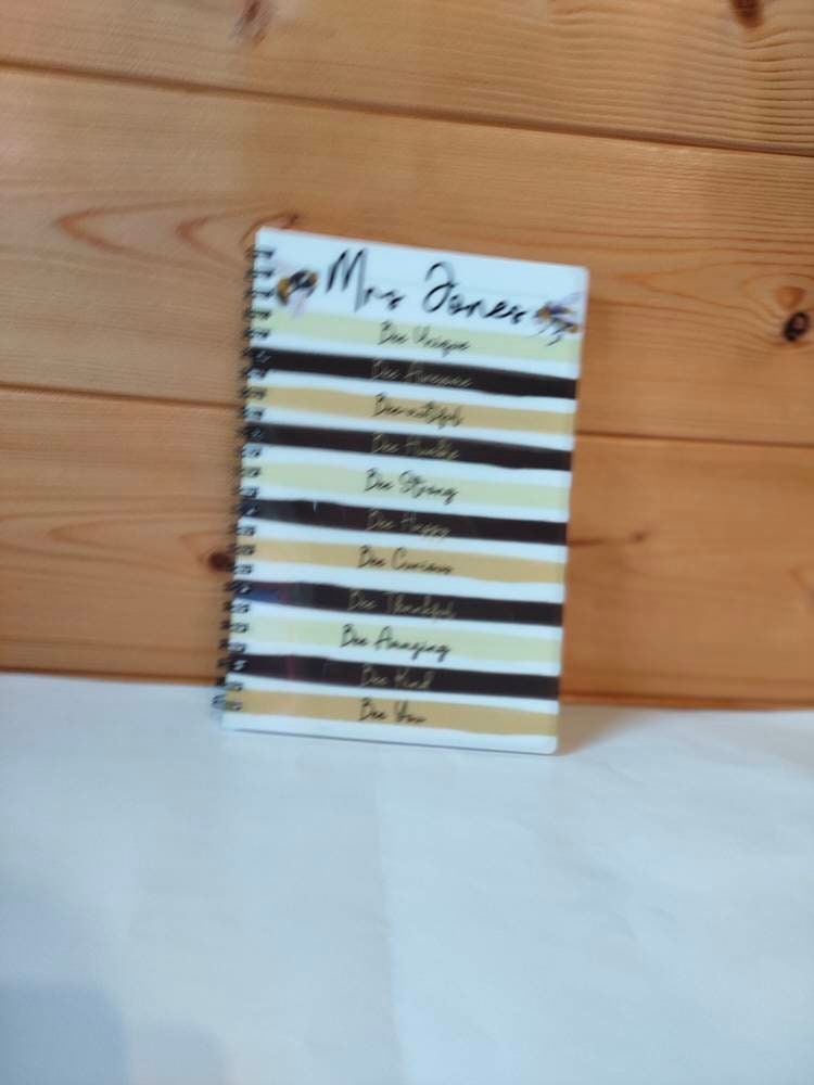 Bee Kind Notebook, Gift For Mum Or Friend, Birthday Gift For Her, Personalised Notepad, A5 Binded Lined Notes, Bee Kind, Bumble Bee Notepad,