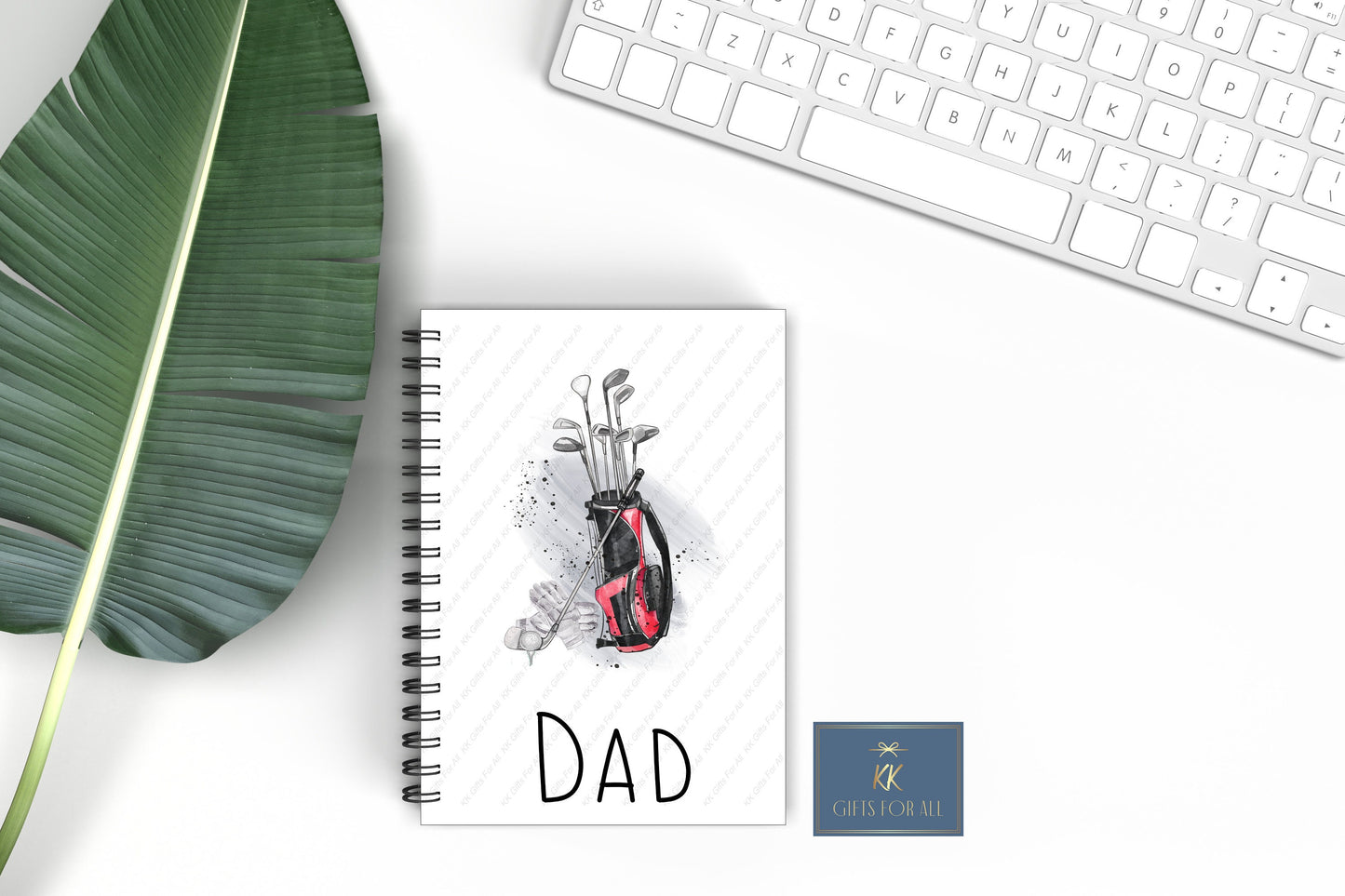 Personalised Golf A5 Notebook Gift For Golfer Father Day Golf Gifts