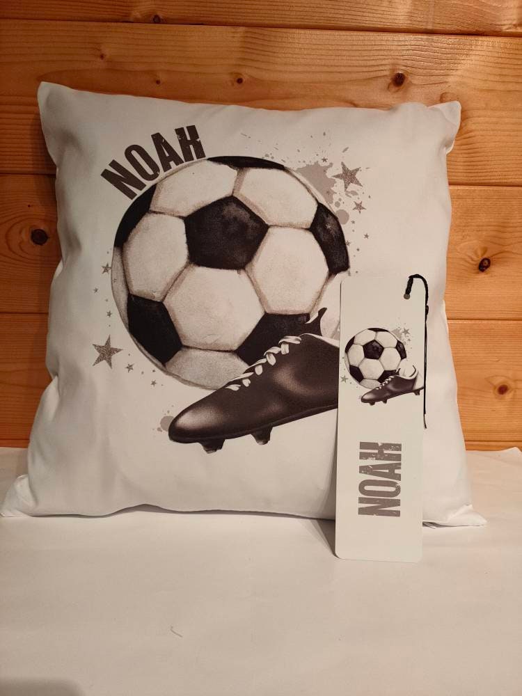 Personalised Football Cushion, Gifts For Teenage Boys,  Teen Boy Birthday Football Gifts, Football & Boot Cushion