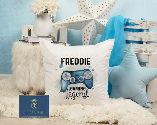 Personalised Gaming Cushion, Teen Boy Gift Pillow, Gamer Gifts, Gamer Lover Bedroom Decor