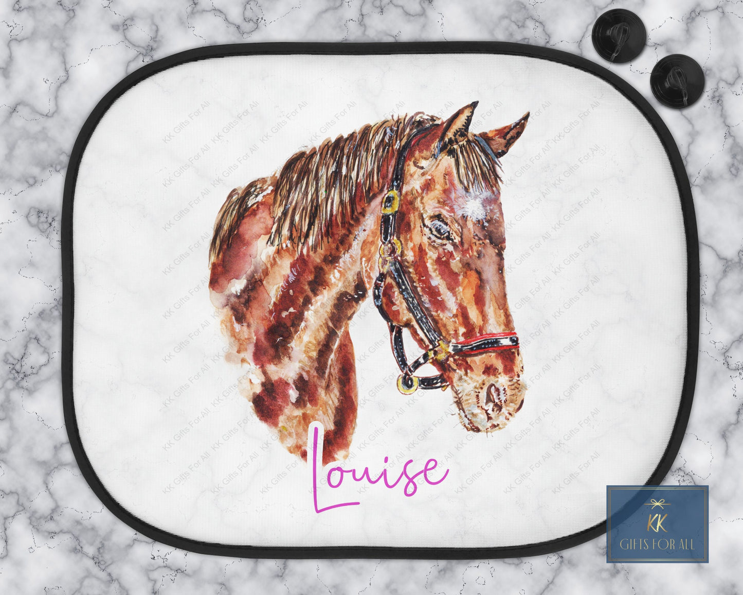 Personalised Horse Car Sun Shade, Car Window Sun Visor