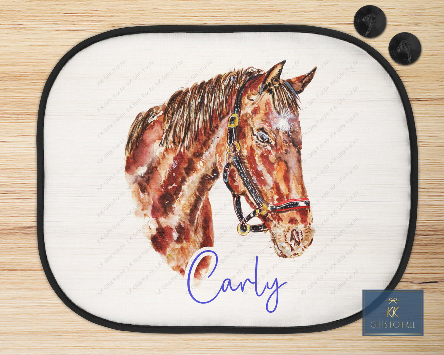 Personalised Horse Car Sun Shade, Car Window Sun Visor