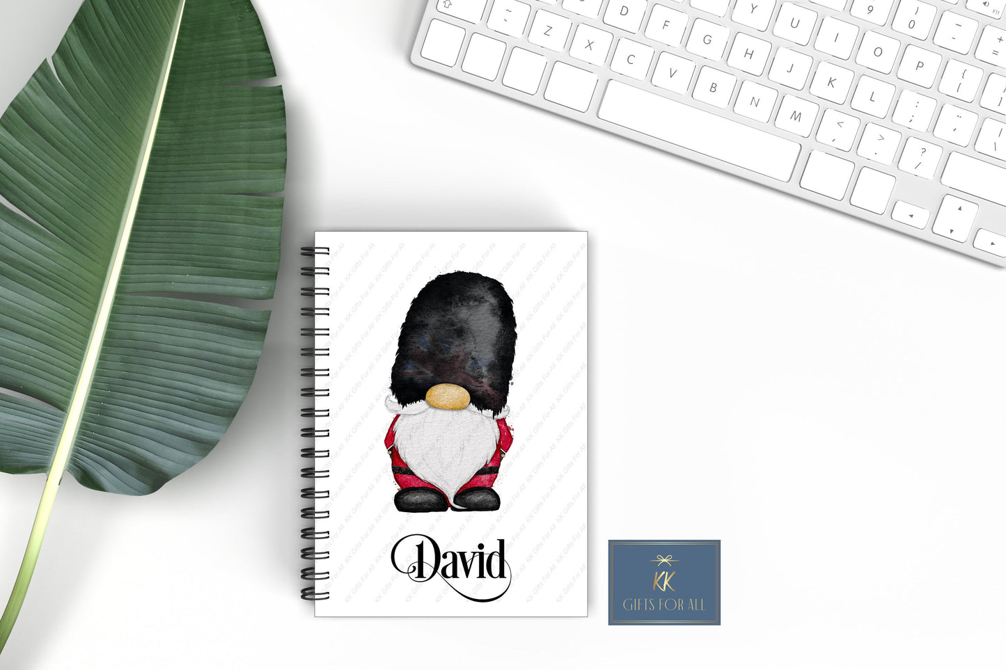 Personalised London Guard Gonk A5 Notebook, King Charles Coronation Notebook Gift