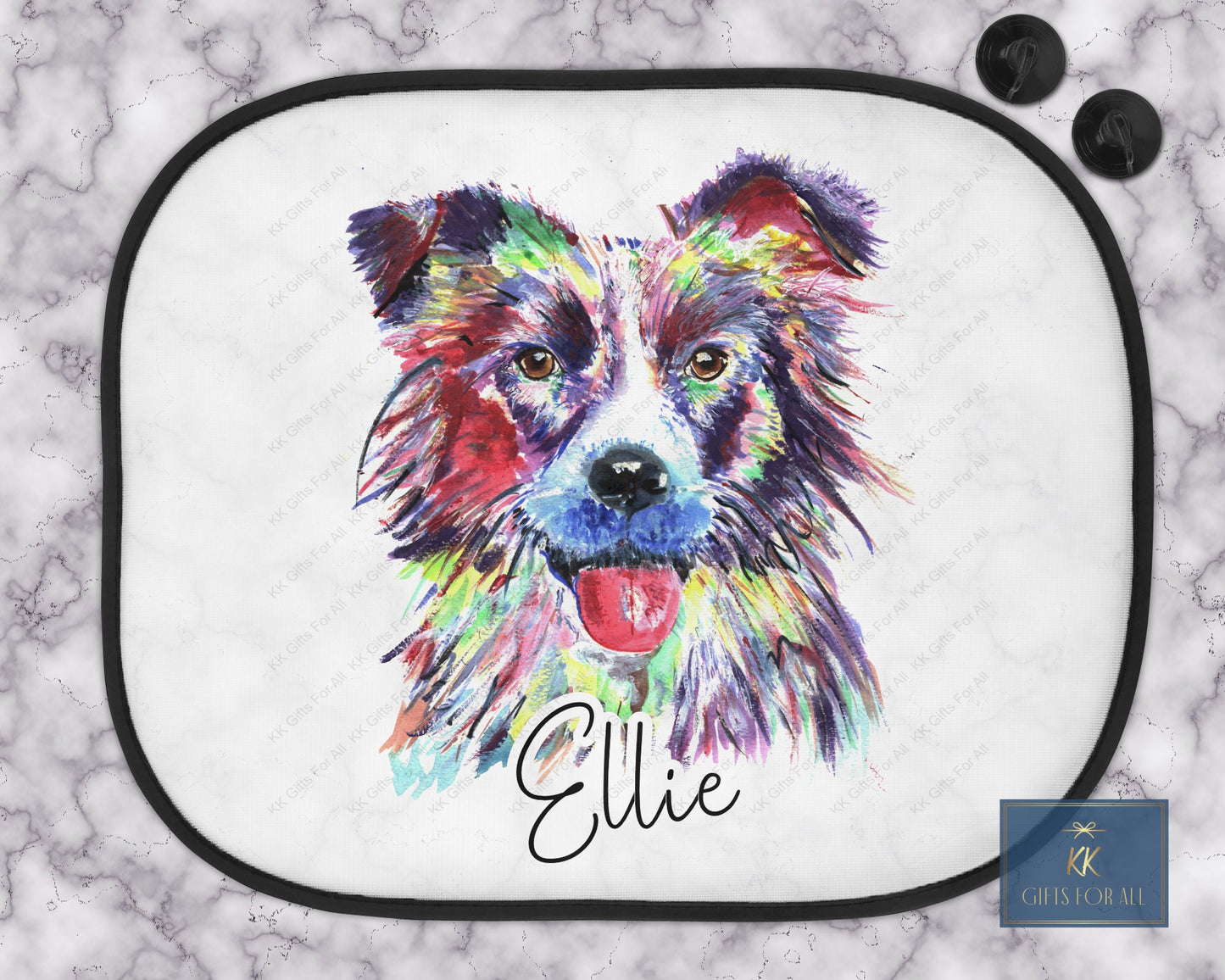 Personalised Border Collie Car Sun Shade Farm Dog Car Window Sun Visor For Kids