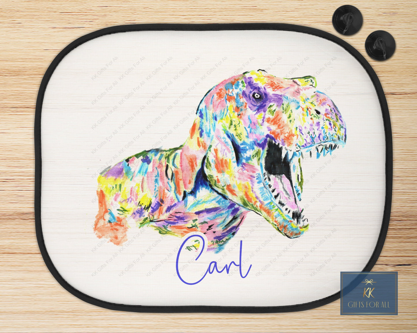 Dinosaur Personalised Car Sun Shade, Children's Car Sun Visor