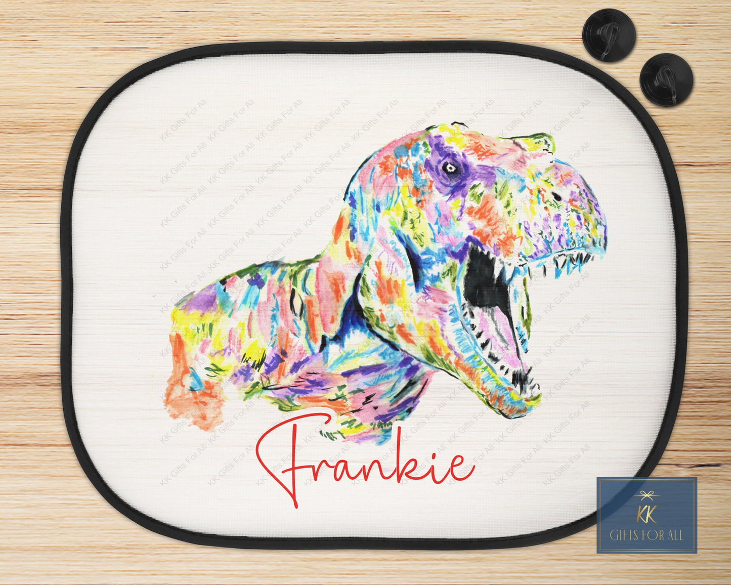Dinosaur Personalised Car Sun Shade, Children's Car Sun Visor