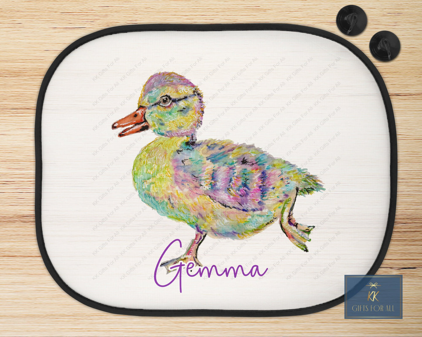 Personalised Duck Car Sun Shade, Car Sun Window Visor