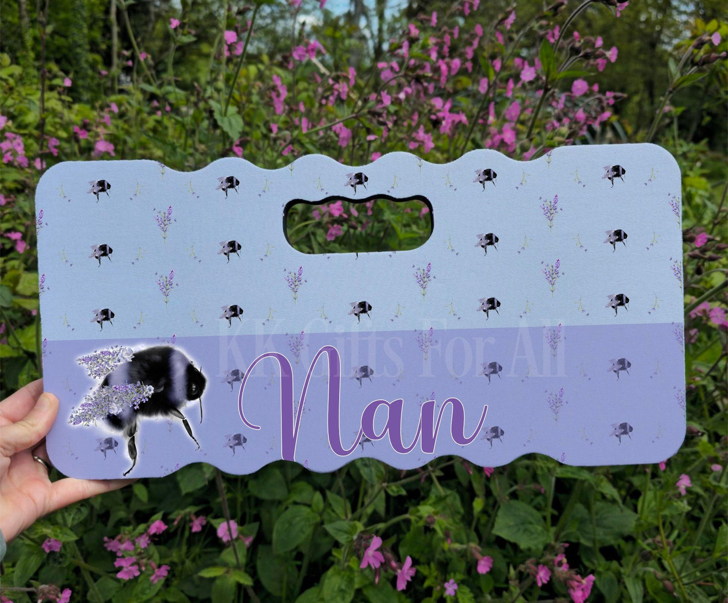 Bee Kneeling Pad, Lavender Bee Gardening Mat, Mum Nan Gran Outdoor Knee Cushion,  Purple Kneeling Pad