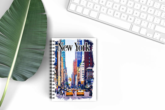 New York Travel Notebook, A5 Lined Tavel Plans Notepad