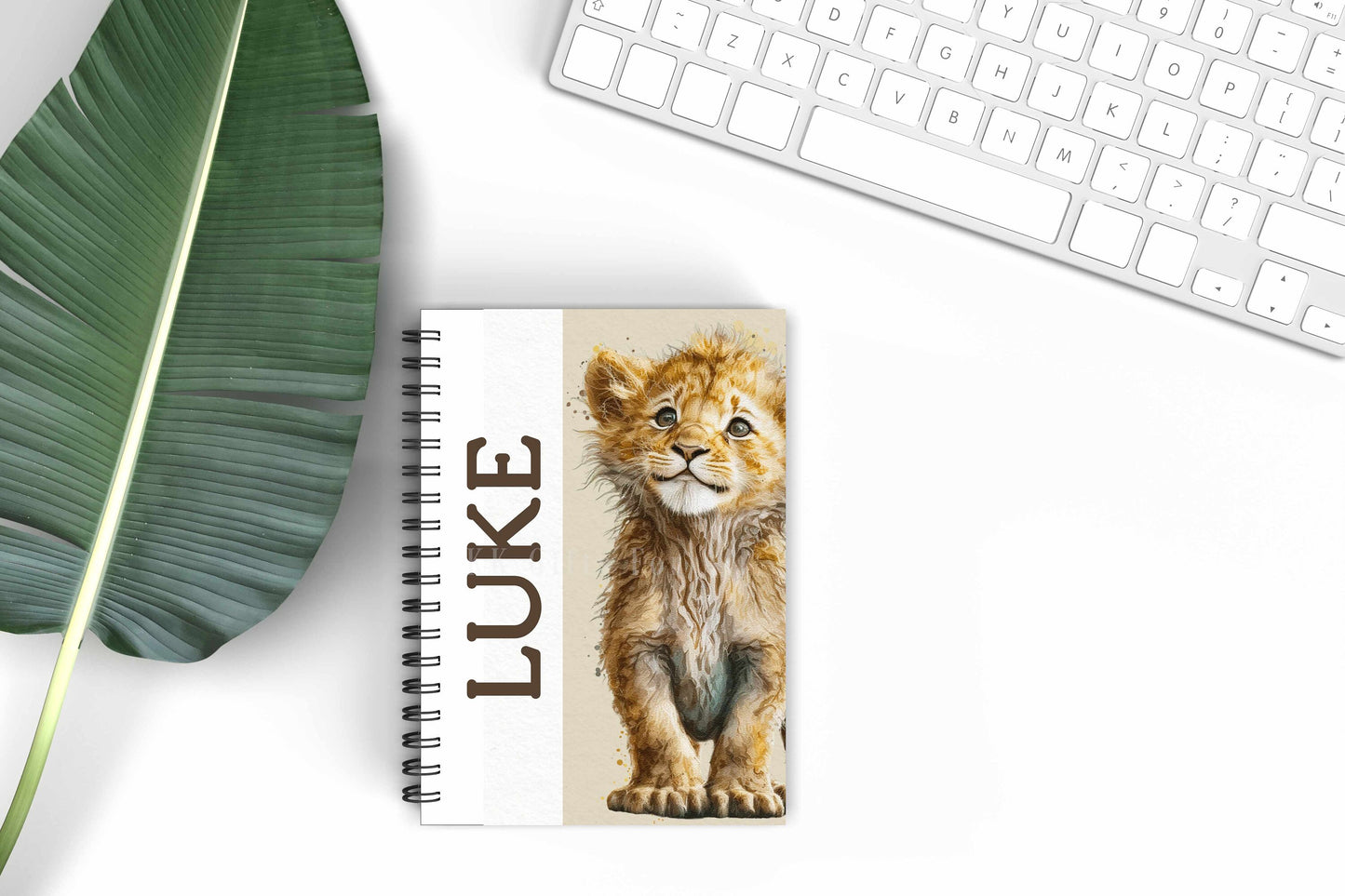 Personalised Lion Cub A5 Notebook, Lion Lover Gift, Planner Notepad