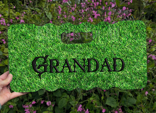 Personalised Green Grass Kneeling Pad, Men DIY Gardening, Grandad Daddy Gramps