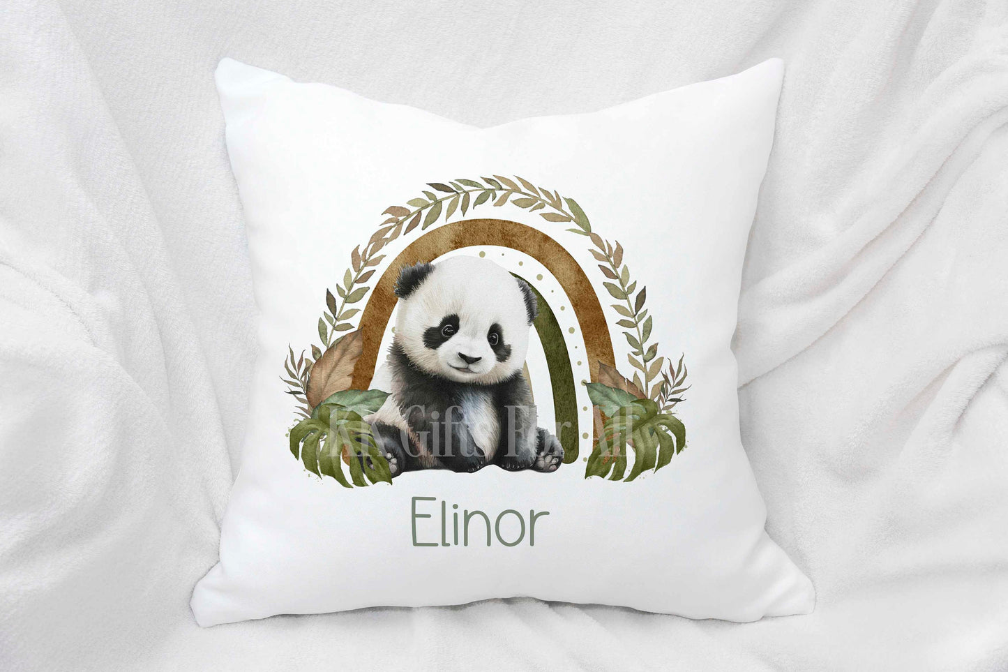 Personalised Panda Cushion, Baby Panda Gift Nursery Decor, Toddler New Baby Gift