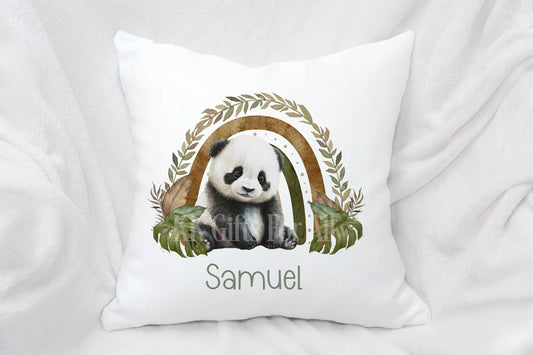Personalised Panda Cushion, Baby Panda Gift Nursery Decor, Toddler New Baby Gift