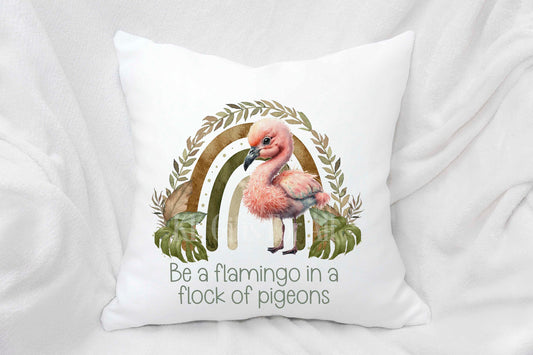 Personalised Flamingo Cushion, Bedroom Nursery Decor Pillow, New Baby Gift, Teen Birthday Flamingo
