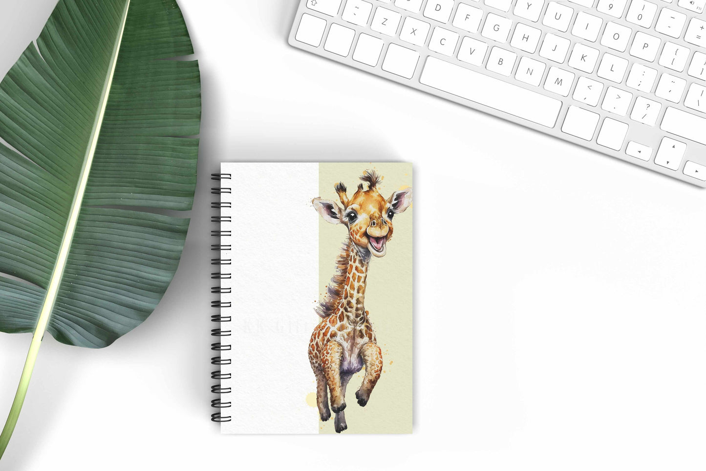 Personalised A5 Giraffe Notebook, Teenager School Notepad, Giraffe Lover Gift