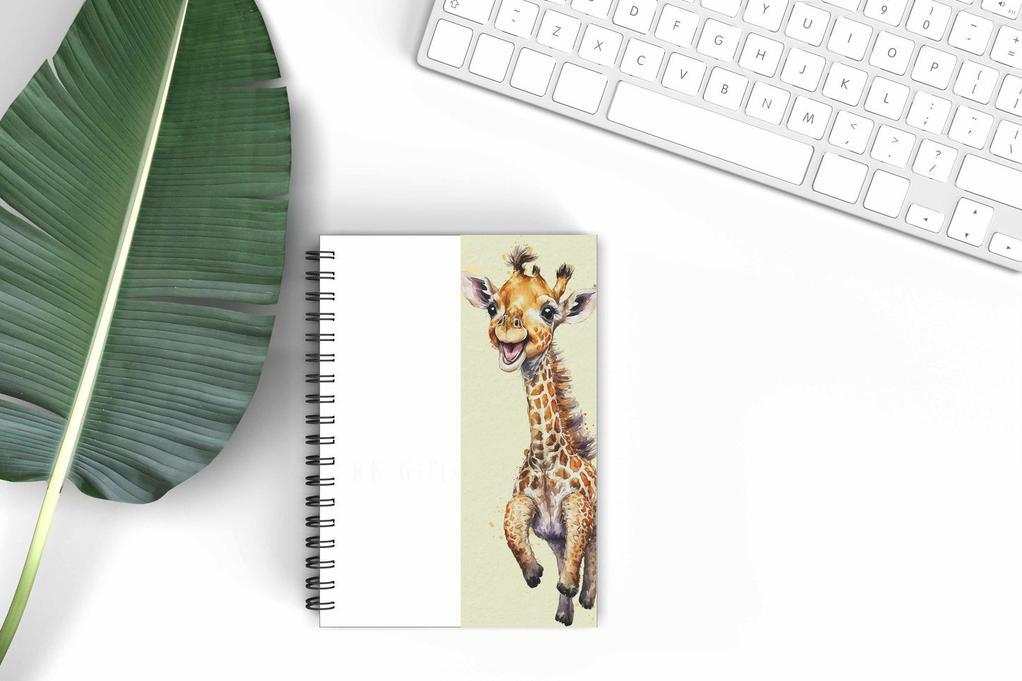 Giraffe Personalised A5 Lined Notebook, Back To School Supplies, Teenager Giraffe Gifts