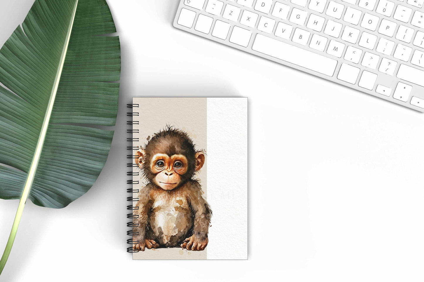 Personalised Monkey A5 Notebook, Student Lined Notepad, Gift For Teenager, Monkey Gift