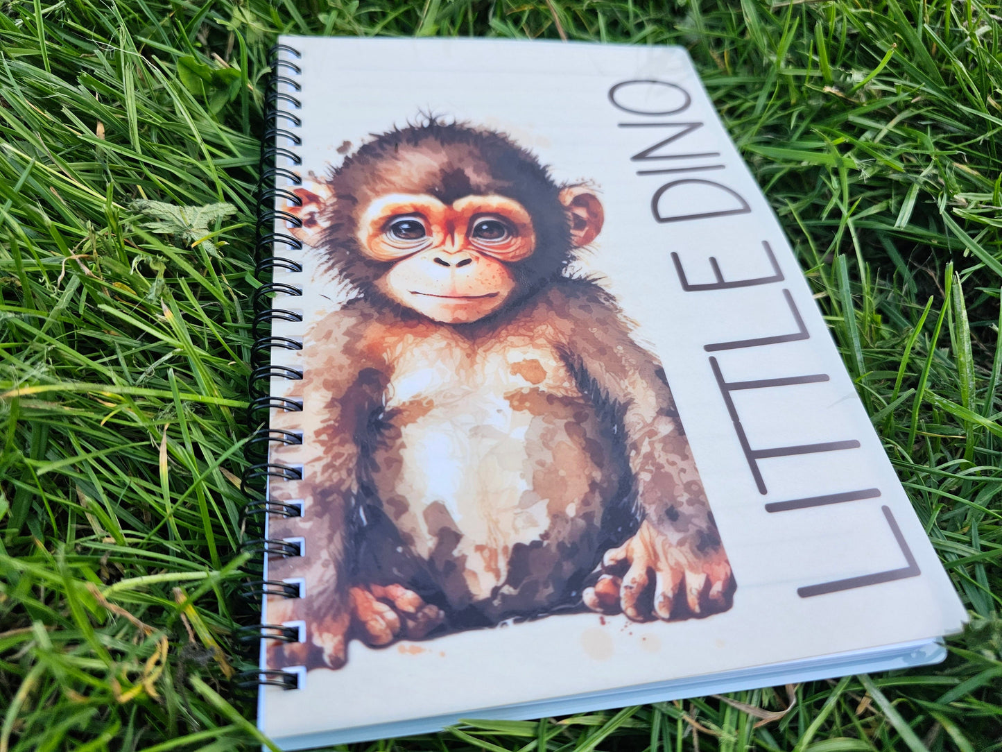 Monkey Name A5 Notebook, Safari Monkey Animal Notepad, Gifts For Her