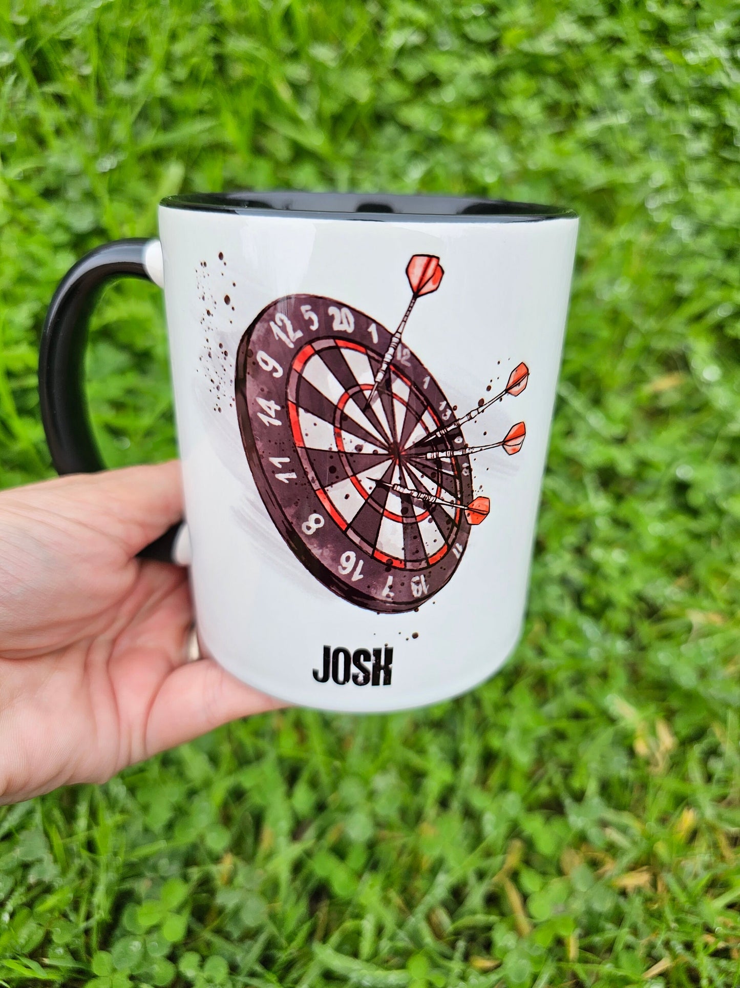 Darts Mug & Coaster, Birthday Gift For Dad, Gifts For Him, Father's Day Gift, Grandad Dad Mug, Dart's Lover Gift Idea