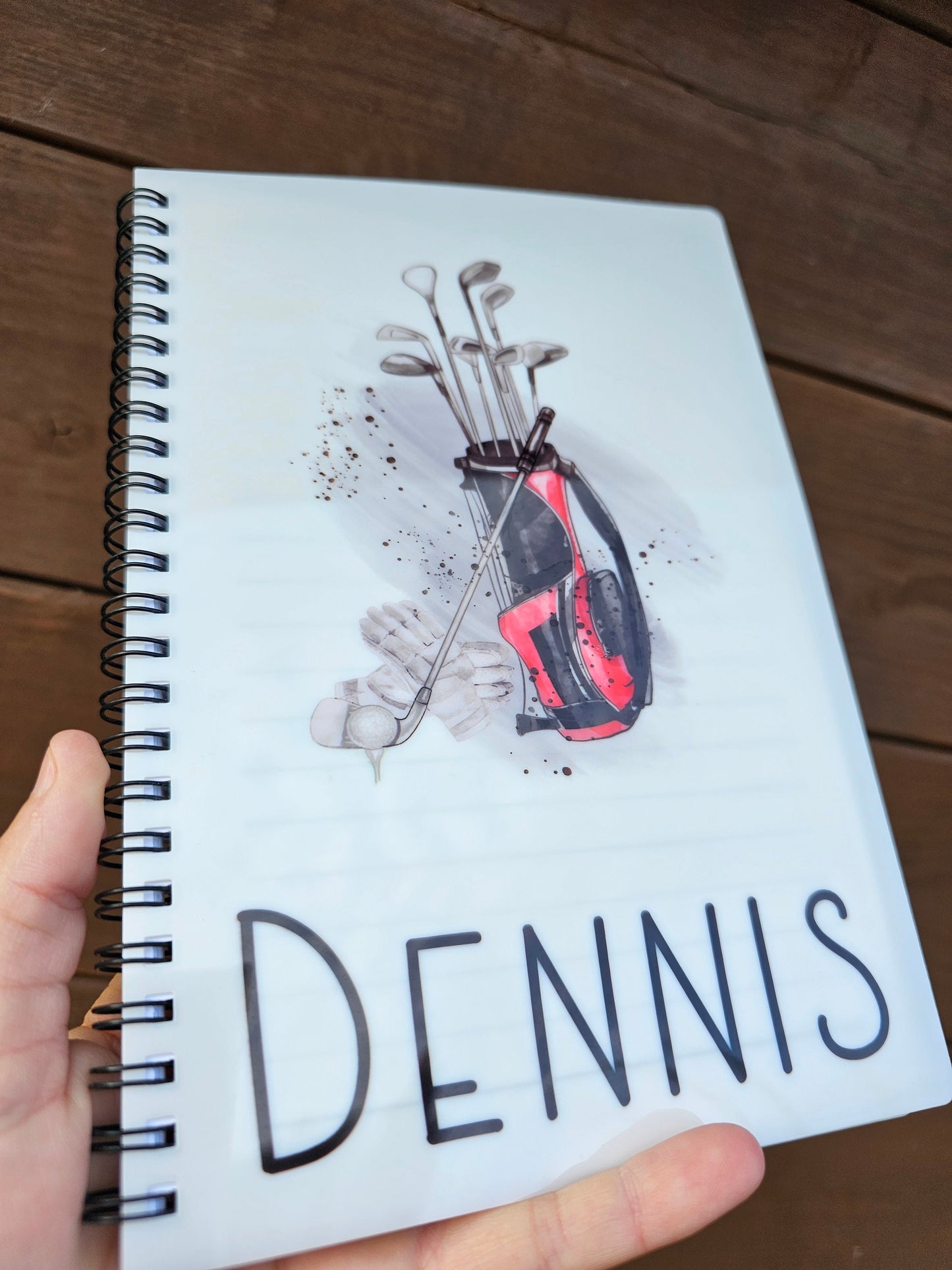 Personalised Golf A5 Notebook Gift For Golfer Father Day Golf Gifts