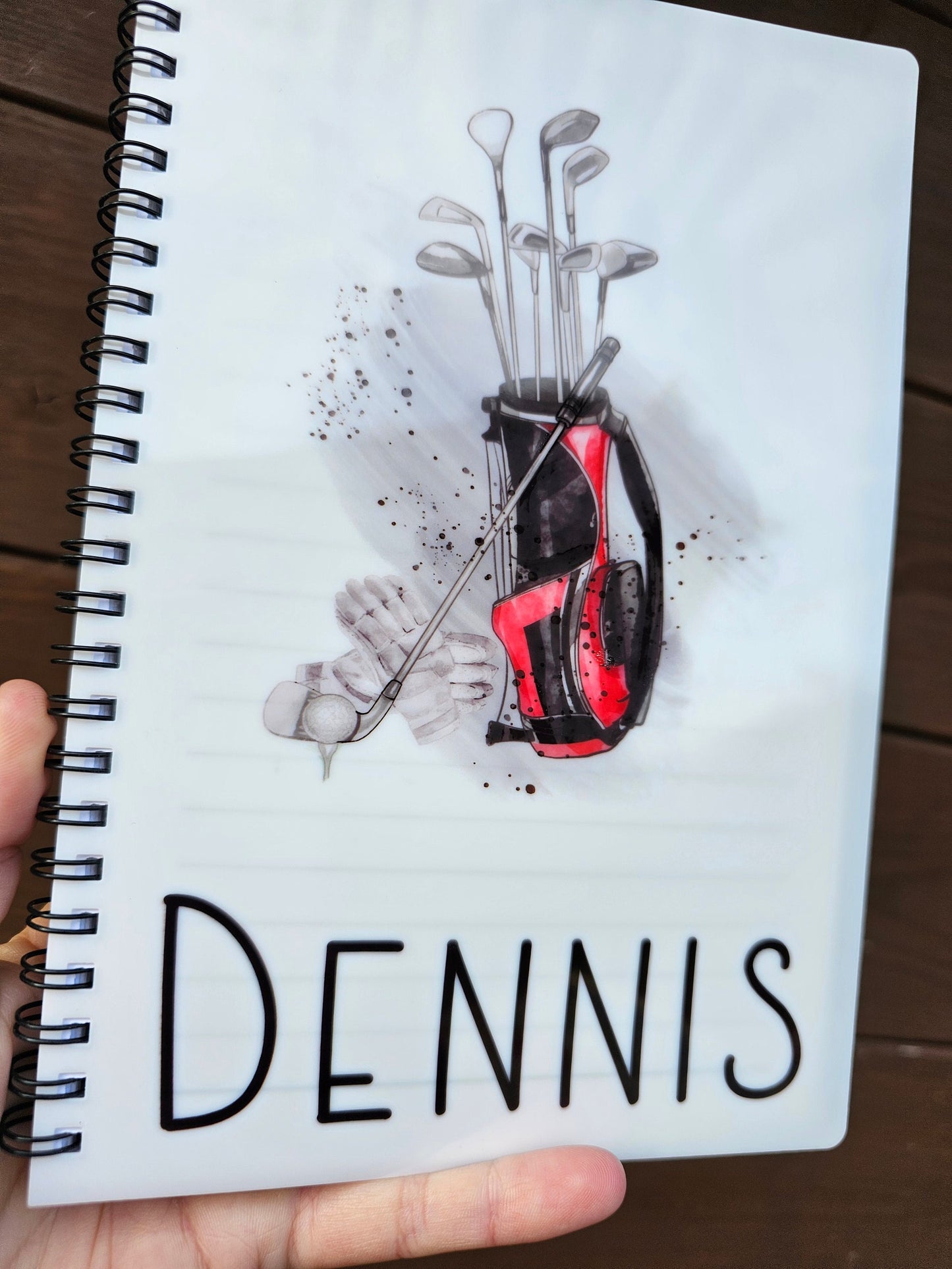 Personalised Golf A5 Notebook Gift For Golfer Father Day Golf Gifts