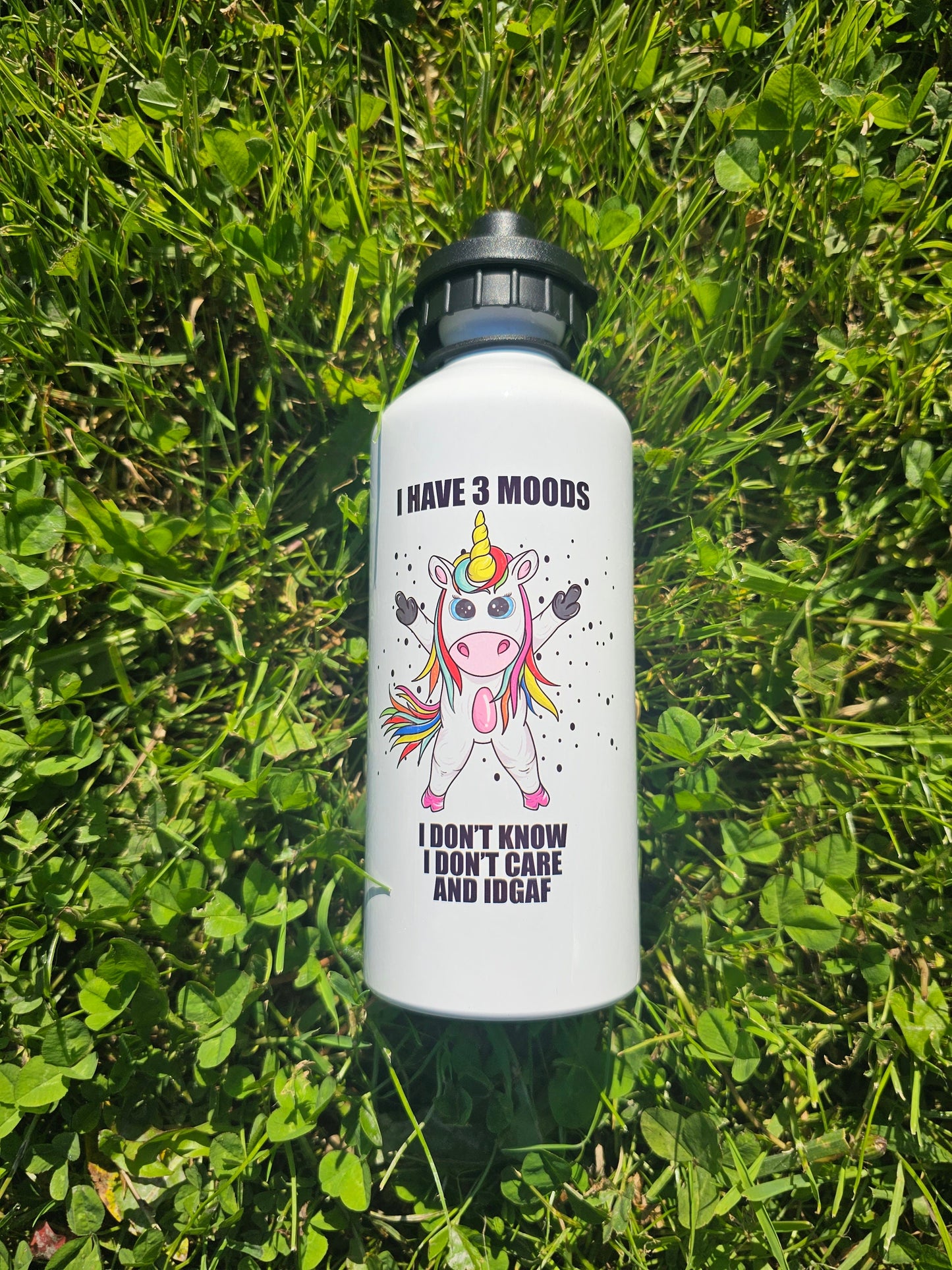 Sarcastic Unicorn Water Bottle, Rude Drink Bottle, Aluminium Bottle, Funny Adult Unicorn