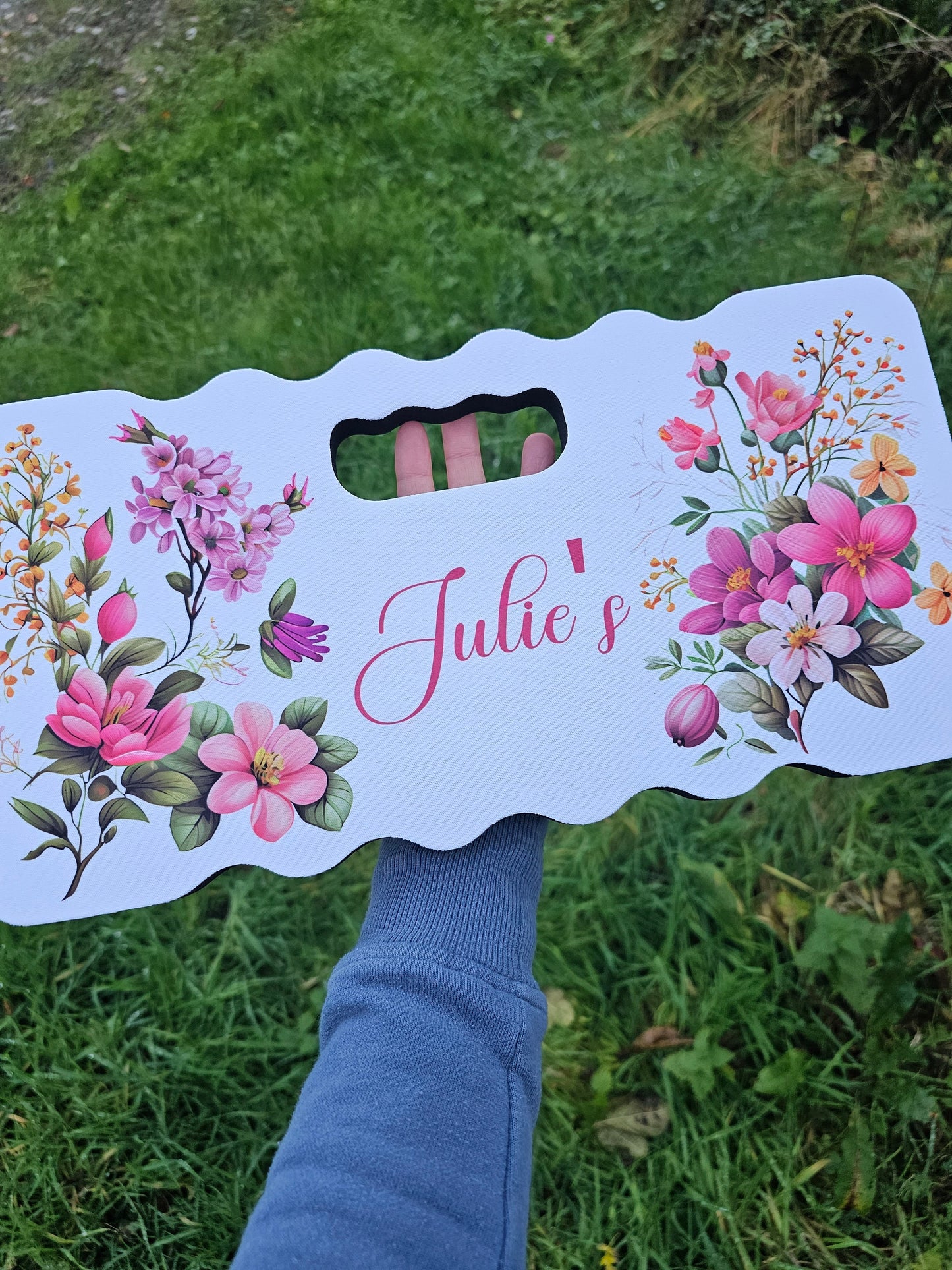 Personalised Kneeling Pad, DIY Gardening Knee Pad, Floral Knee Cushion