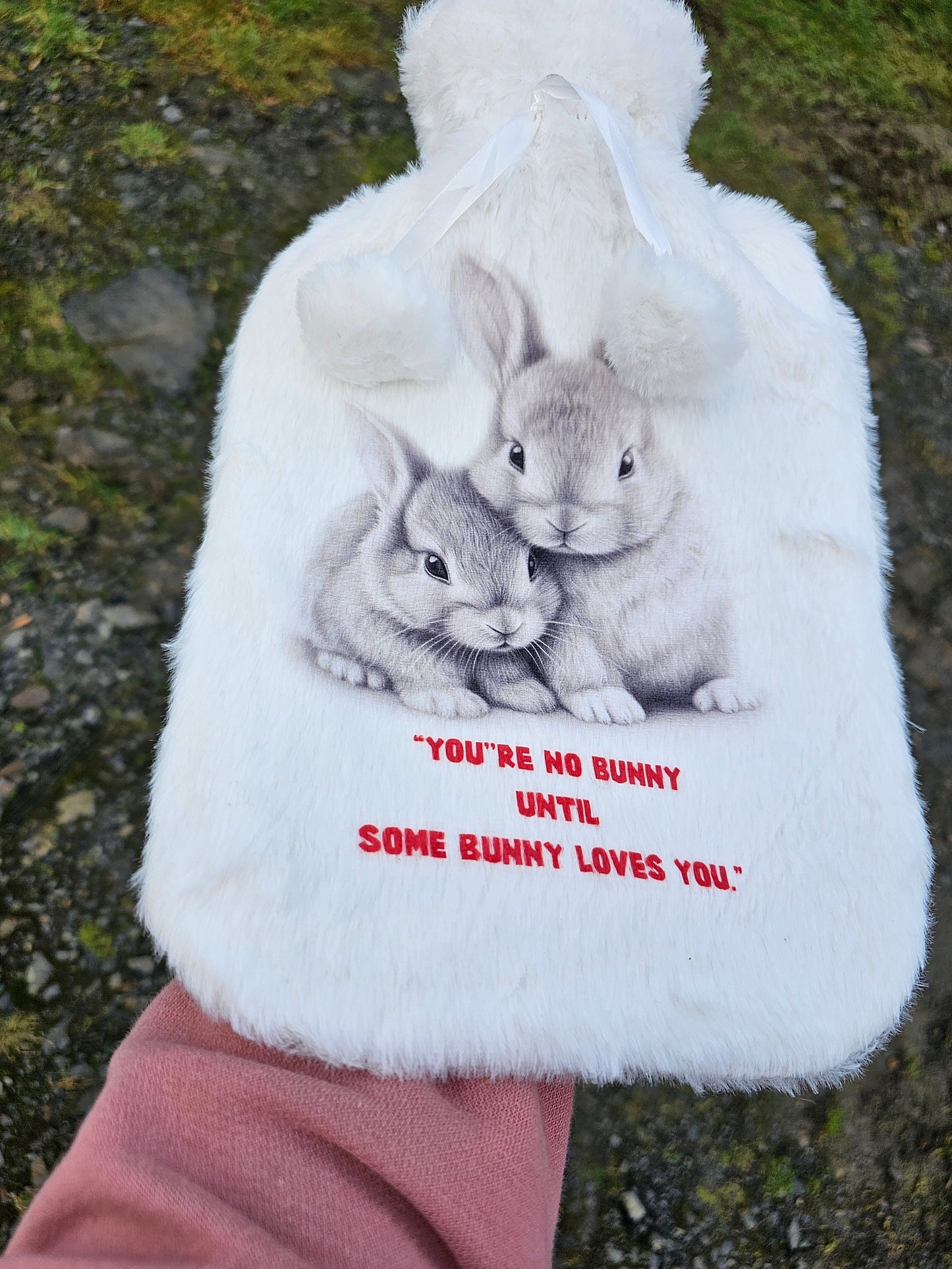 Bunny Rabbit Hot Water Bottle, Cute Rabbit Gift, Christmas Gift For Her Wife Girlfriend