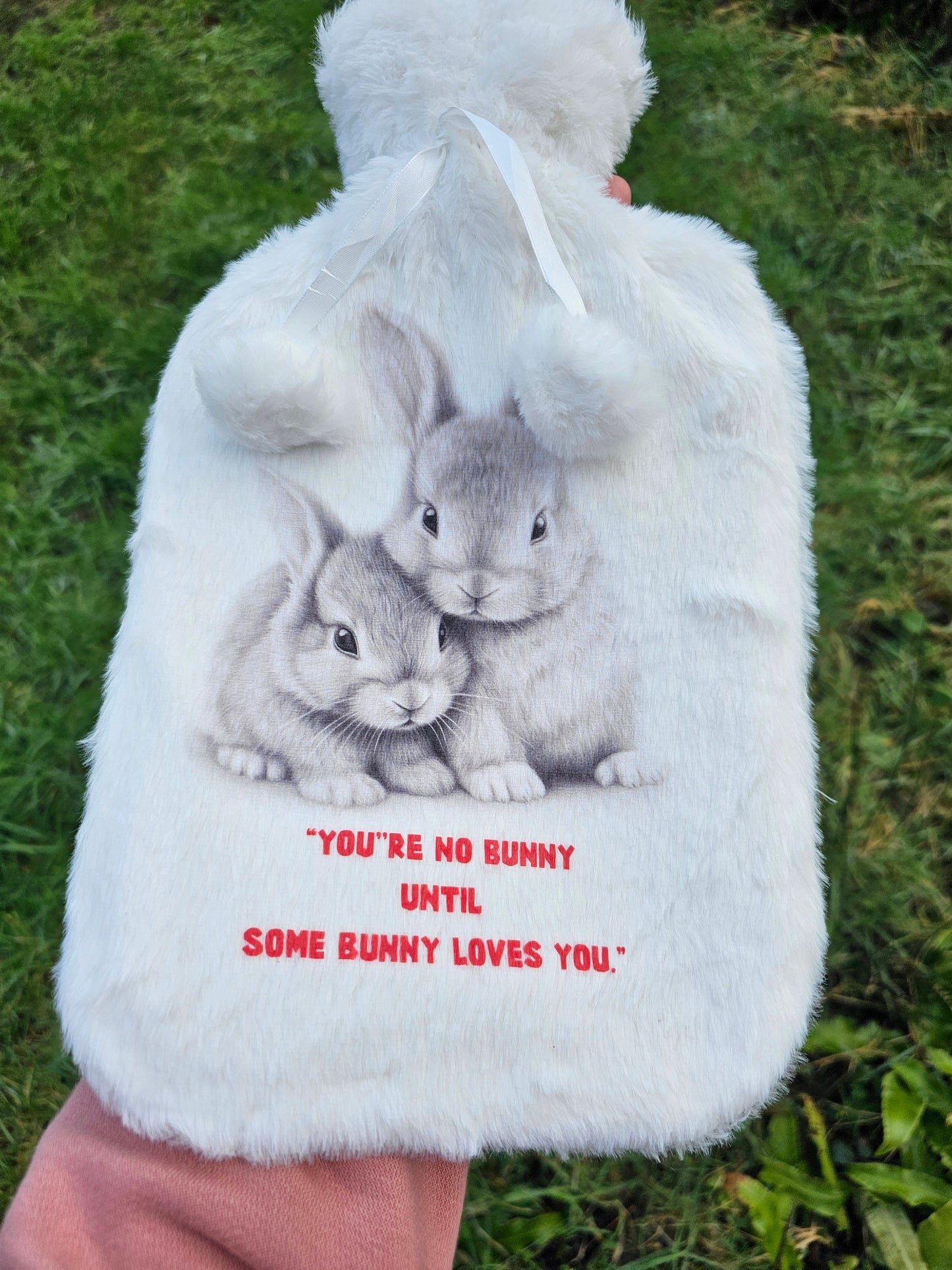 Bunny Rabbit Hot Water Bottle, Cute Rabbit Gift, Christmas Gift For Her Wife Girlfriend