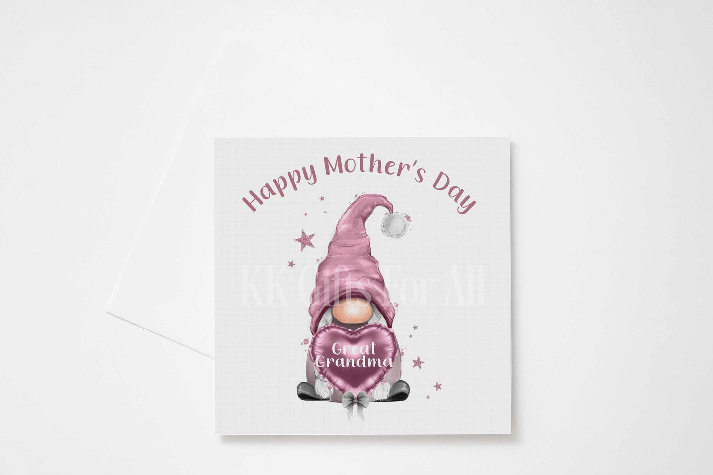 Personalised Mother's Day Card, Gonk Mother's Day Card, Pink Gnome Mum Nan Gran Card