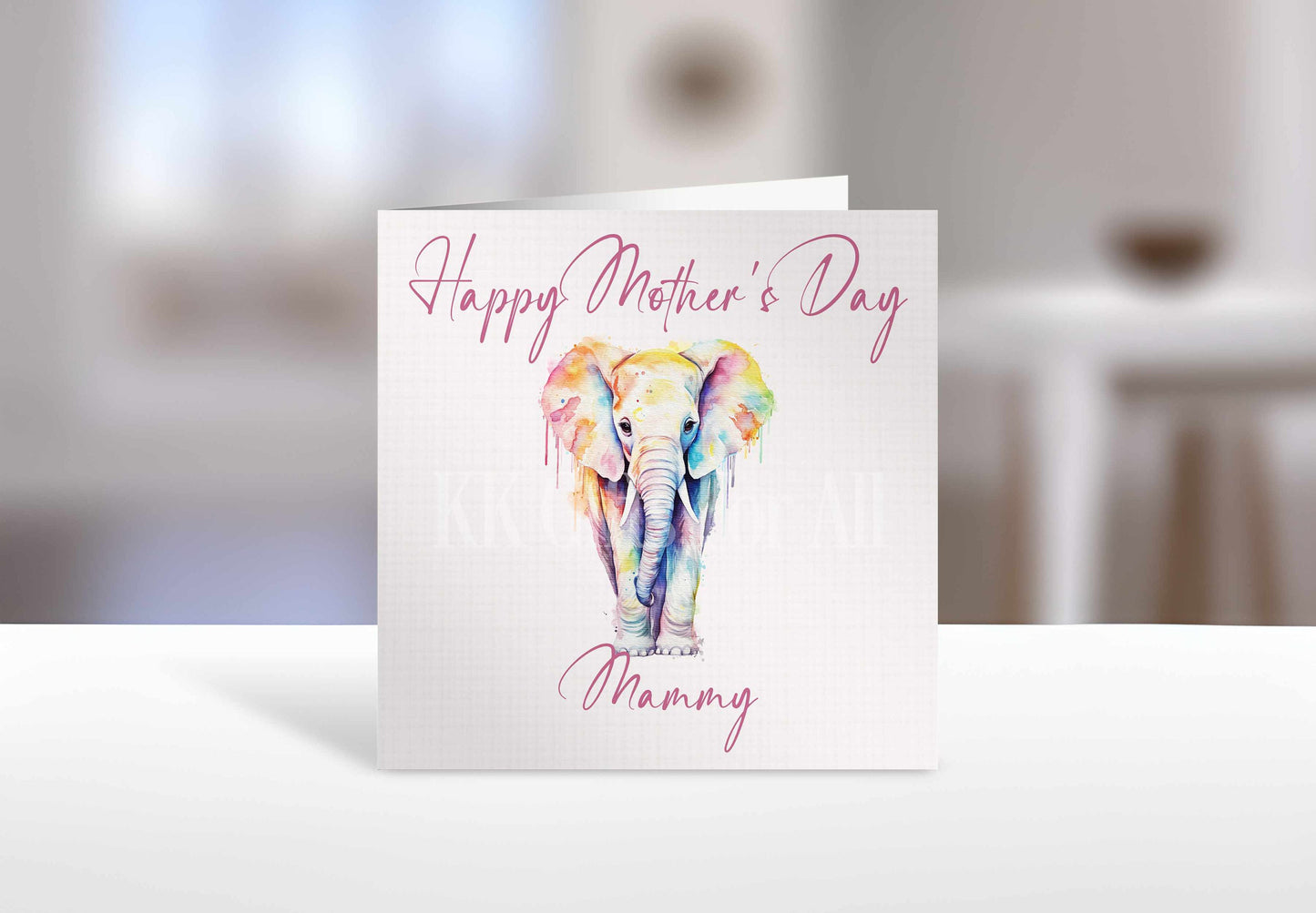 Personalised Elephant Card, Mother's Day Card For Elephant Lover