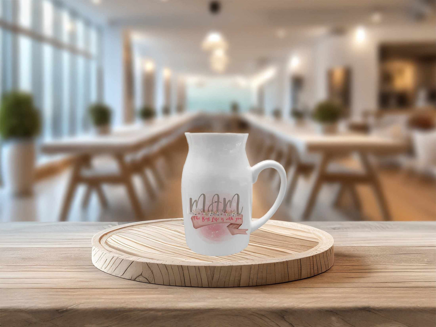Mam Decorative Milk Jug Vase, Mother Day Gift For Mam, Mam Home Decor