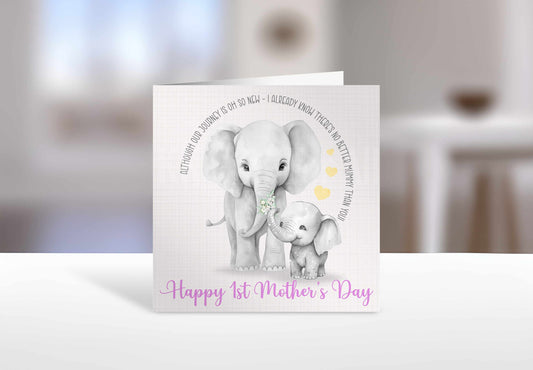 Personalised 1st Mother's Day Card, New Mum Nan Gran Mother's Day Card, Card From Newborn Baby Girl