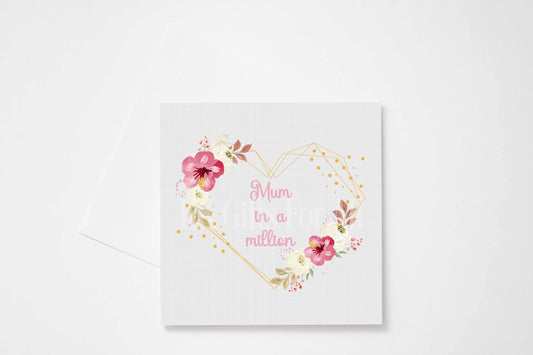 Card For Mum, Mum In A Million, Mum Birthday Card, Special Mum, Best Mum Card