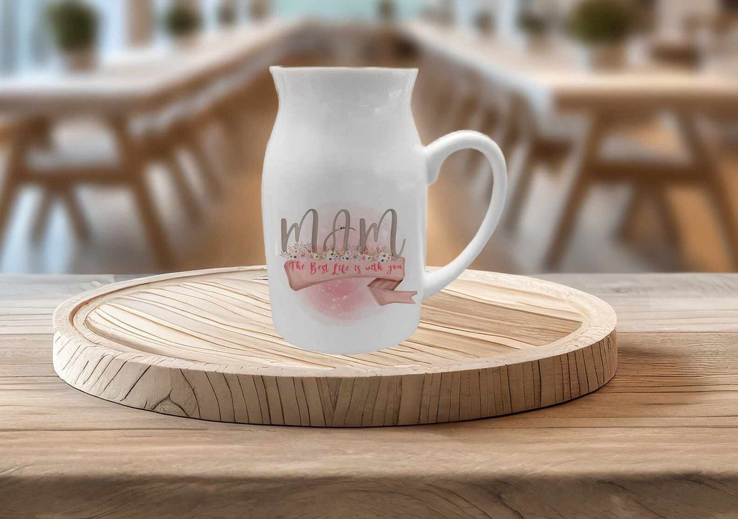 Mam Decorative Milk Jug Vase, Mother Day Gift For Mam, Mam Home Decor