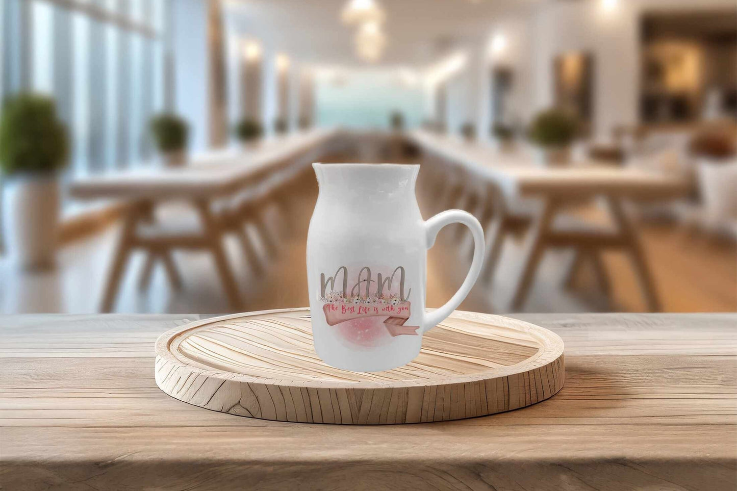Mam Decorative Milk Jug Vase, Mother Day Gift For Mam, Mam Home Decor