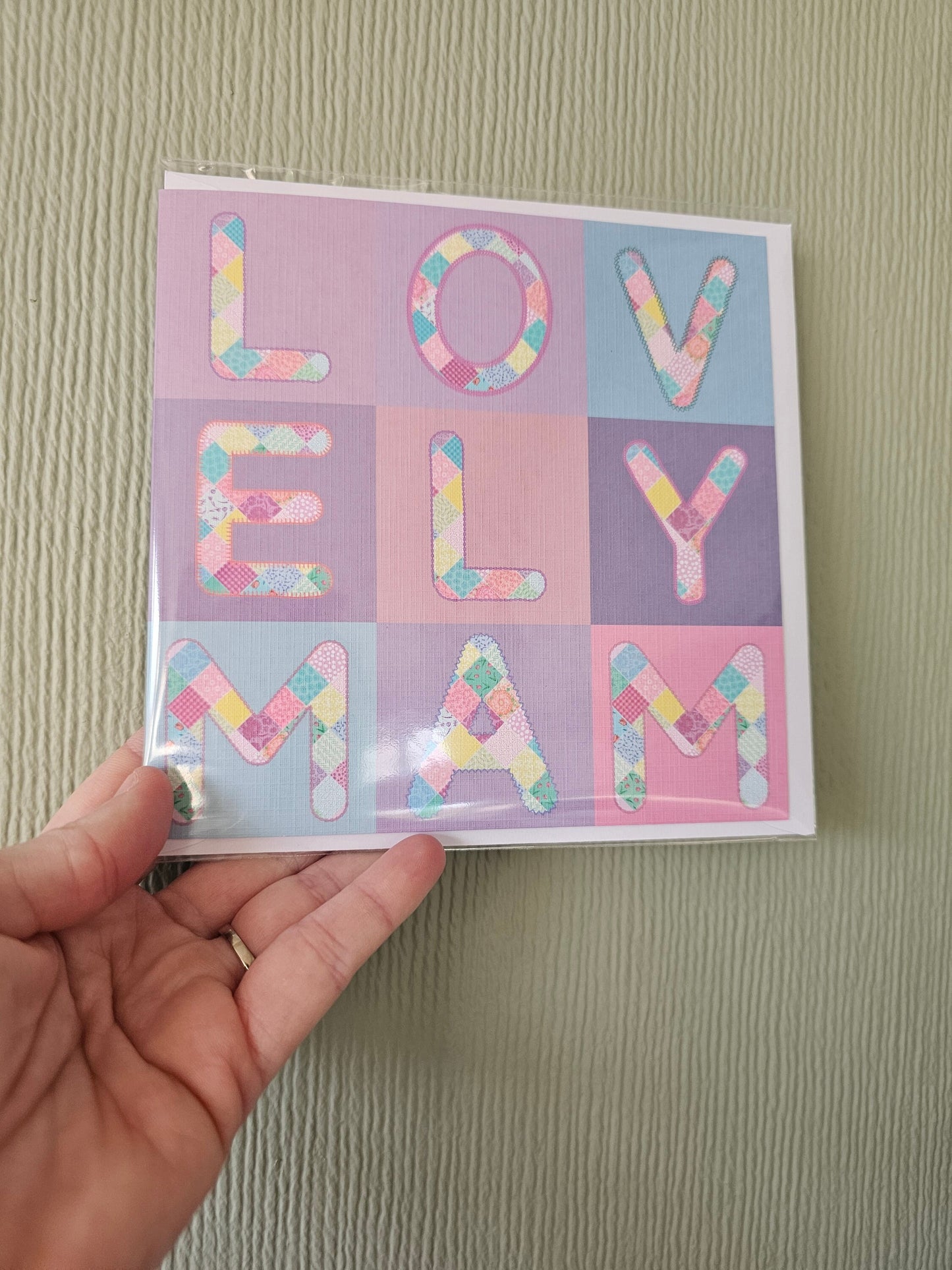 Lovely Mam Card, Birthday Card For Mam,  Lovely Mam Patchwork Card, Special Mam Card