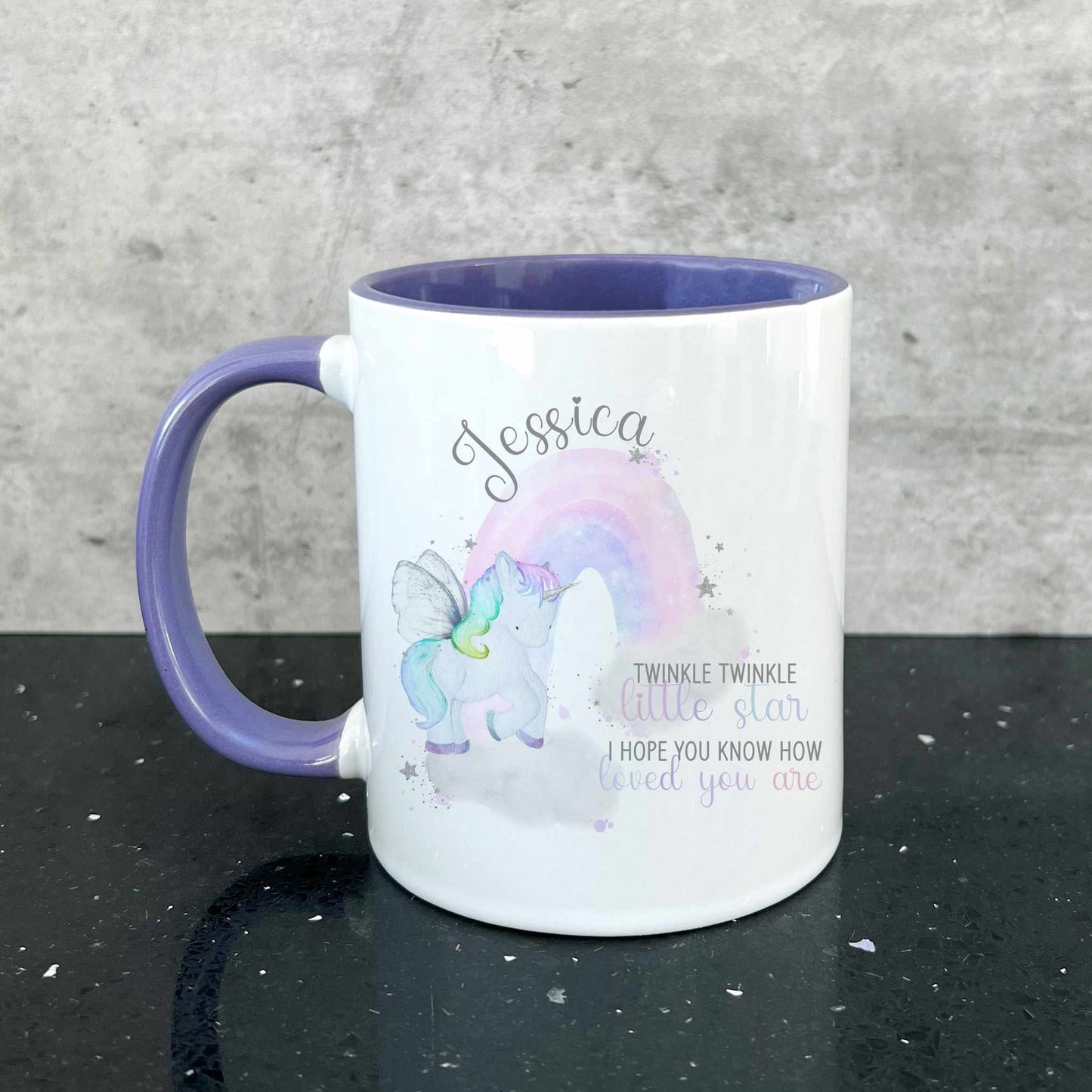 Personalised Unicorn Mug & Coaster, Unicorn Mug For Girls, Girls Birthday Gifts