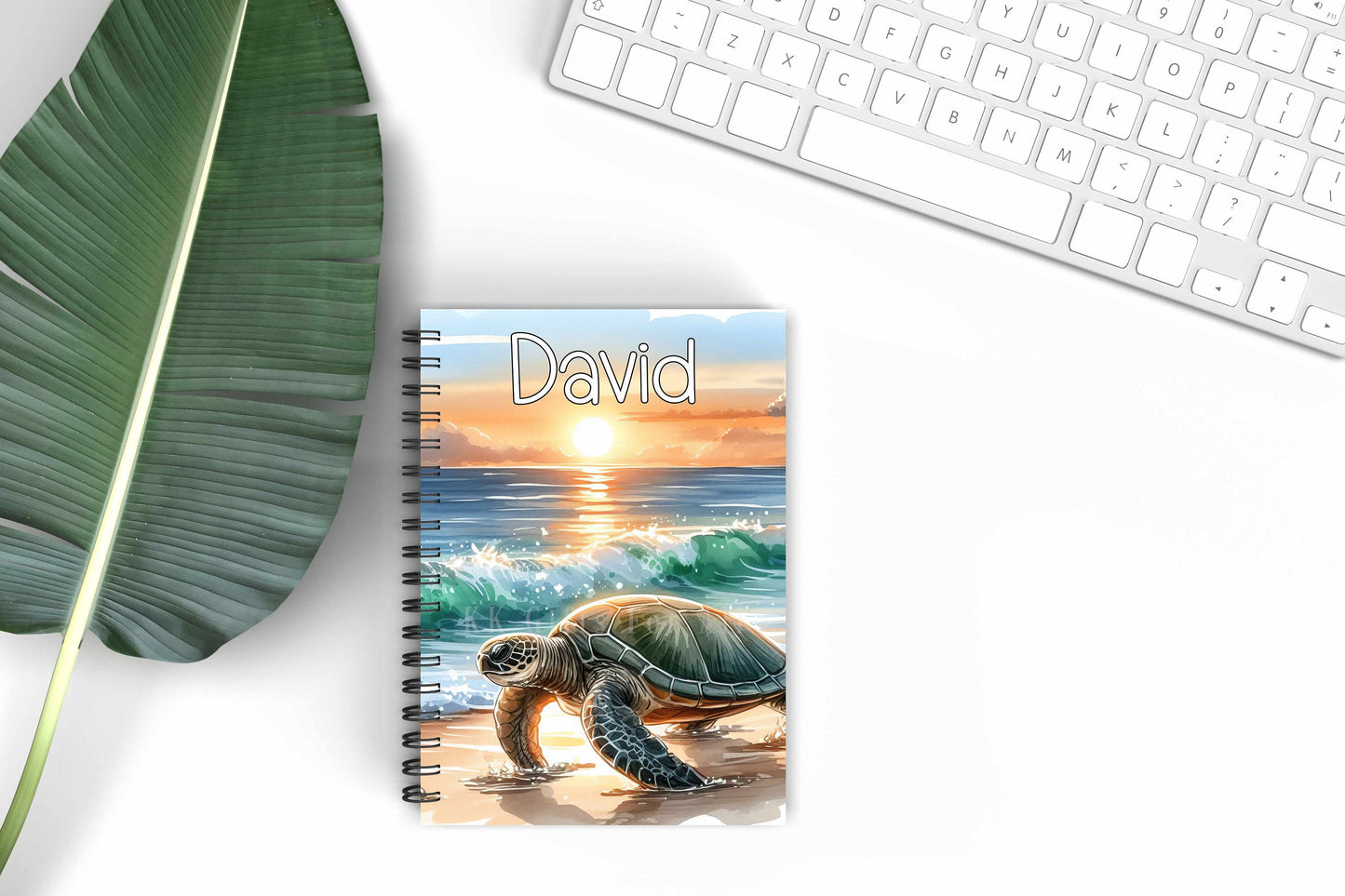 Sea Turtle A5 Notebook, Personalised Notepad, Birthdya Gift For Turtle Lover