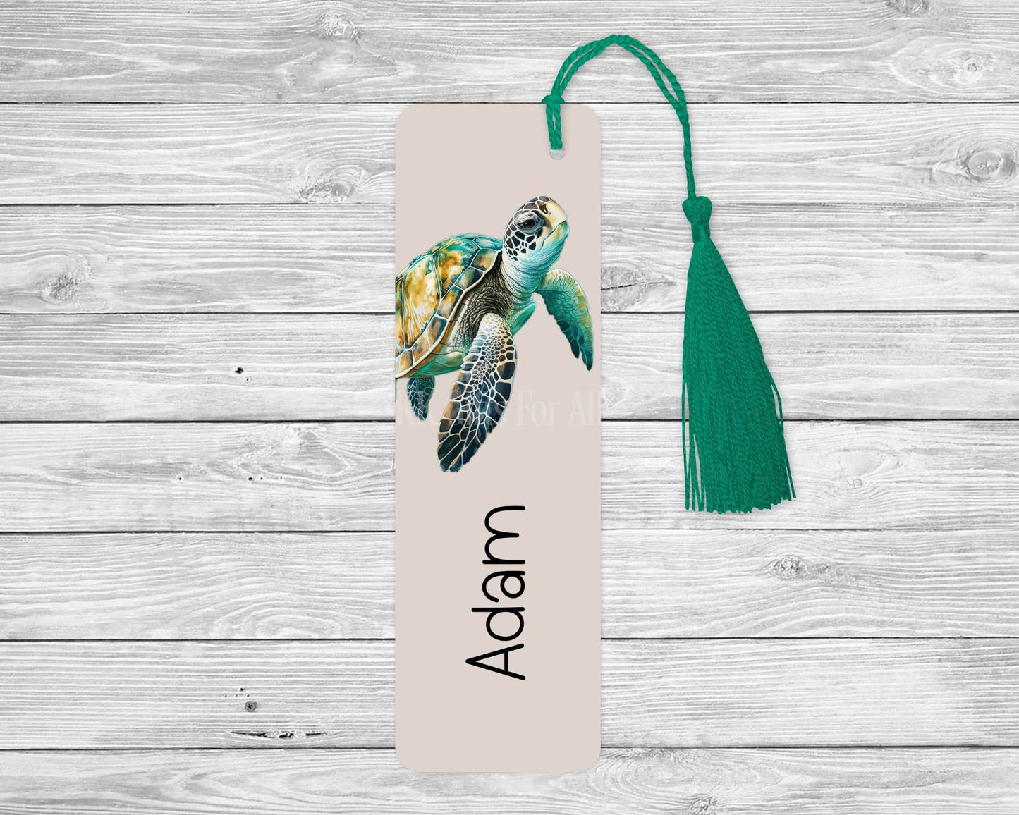 Turtle Bookmark, Personalised Bookmark, Sea Turtle, Bookmark For Turtle Lover